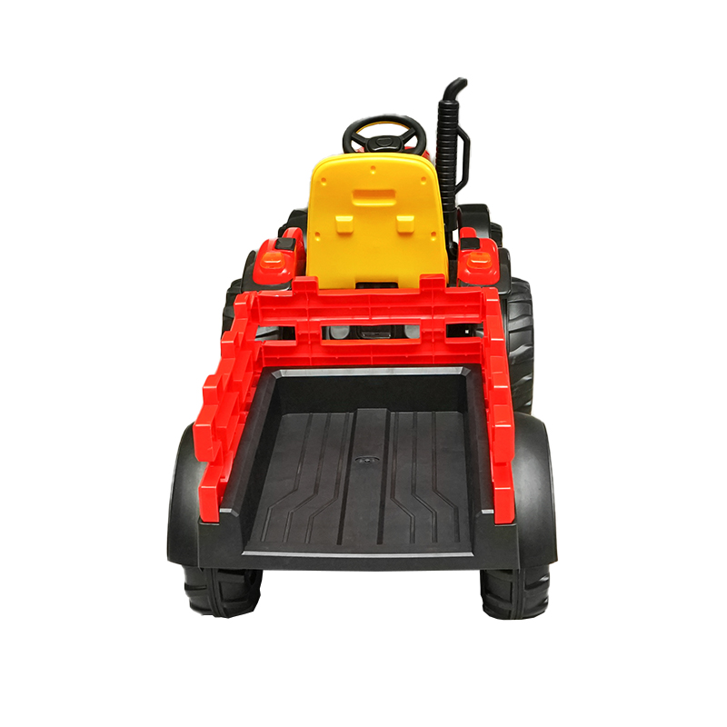 Tractor electric cu remorca telecomanda si baterie pentru copii jucarie 1980x610x650mm - imagine 6