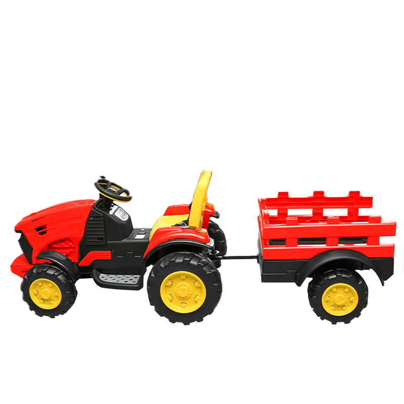 Tractor electric cu remorca telecomanda si baterie pentru copii jucarie 1980x610x650mm - imagine 10