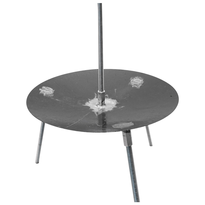 Disc pentru gratar simplu din otel cu 3 picioare si maner, 46cm, cu stanta UTB - imagine 2
