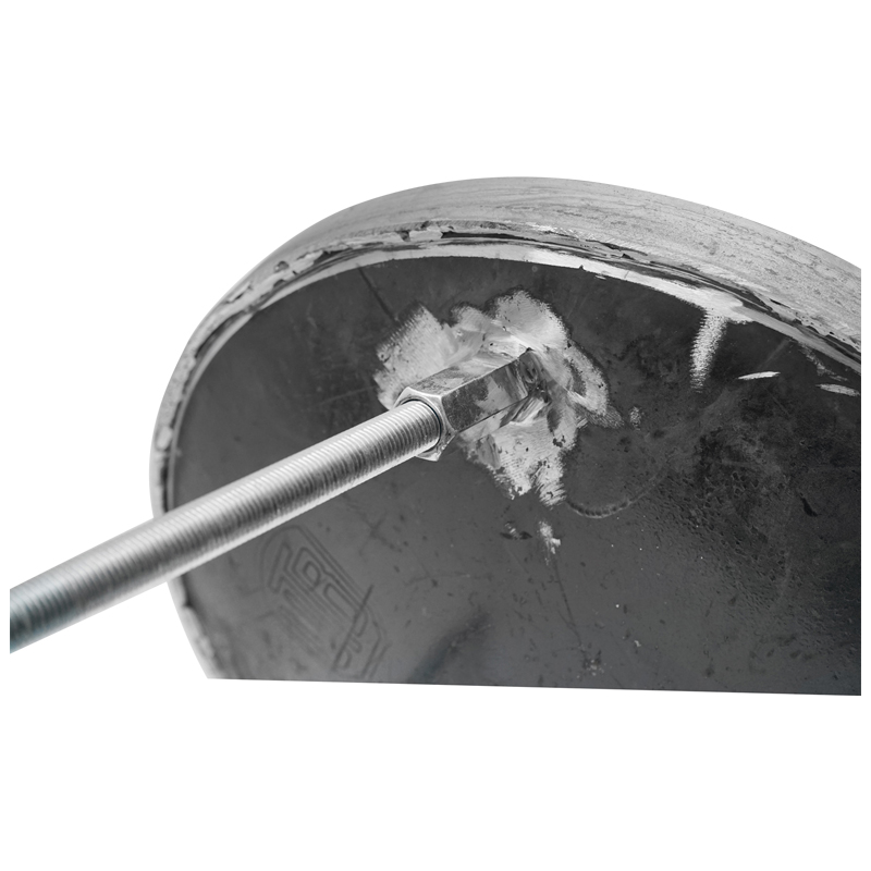 Disc pentru gratar cu margine din otel, 3 picioare si maner, 460 mm, cu stanta UTB - imagine 4
