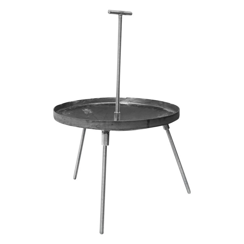 Disc pentru gratar cu margine din otel, 3 picioare si maner, 460 mm, cu stanta UTB - imagine 3