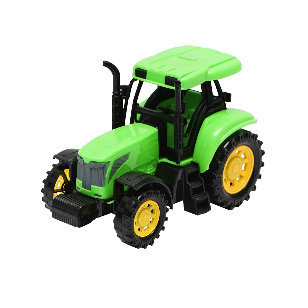 Camion albastru tip trailer cu detalii autentice pe baterii impreuna cu tractor verde de jucarie - imagine 12