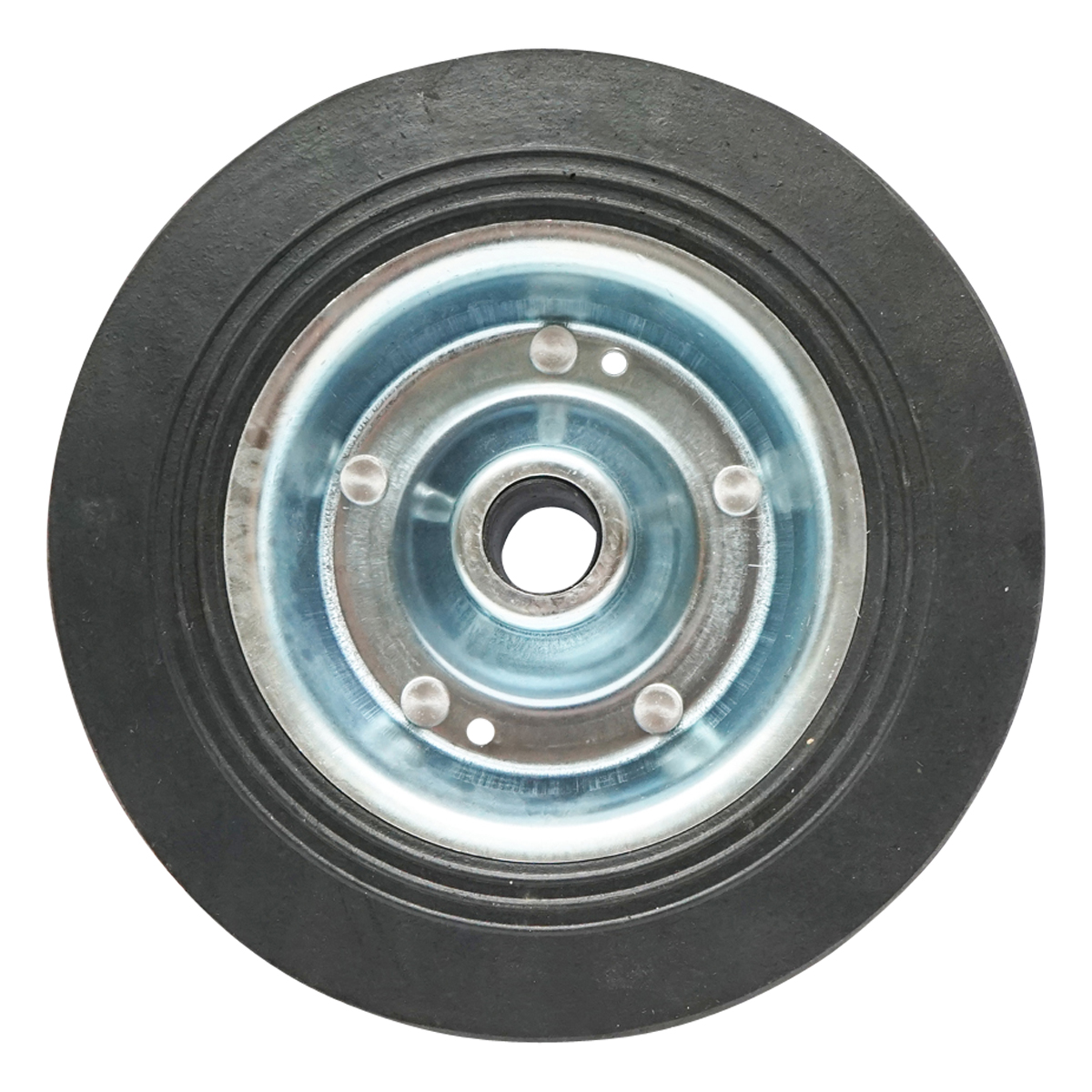 Roata de cauciuc 200X50mm cu janta metalica pentru roata de sprijin remorca prindere pe ax fi20mm - imagine 3