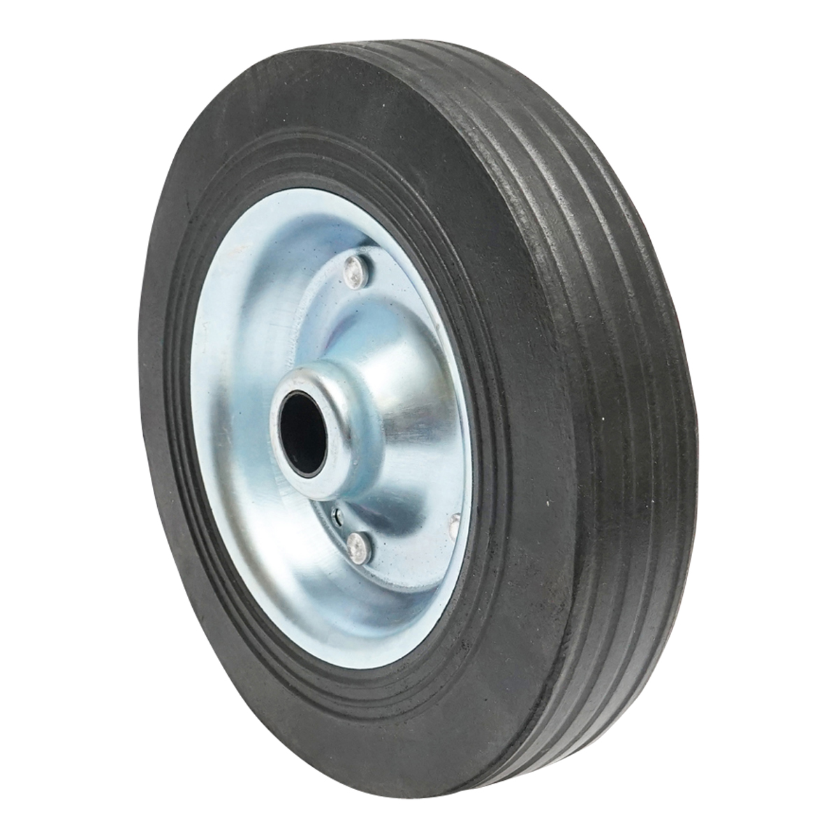 Roata de cauciuc 200X50mm cu janta metalica pentru roata de sprijin remorca prindere pe ax fi20mm - imagine 2