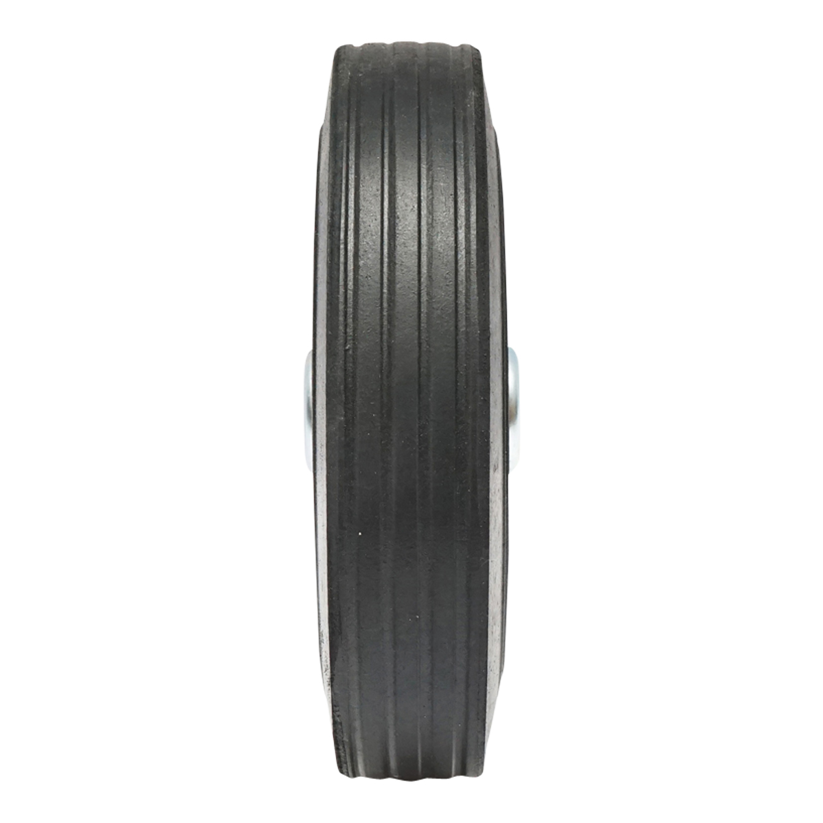 Roata de cauciuc 200X50mm cu janta metalica pentru roata de sprijin remorca prindere pe ax fi20mm - imagine 4