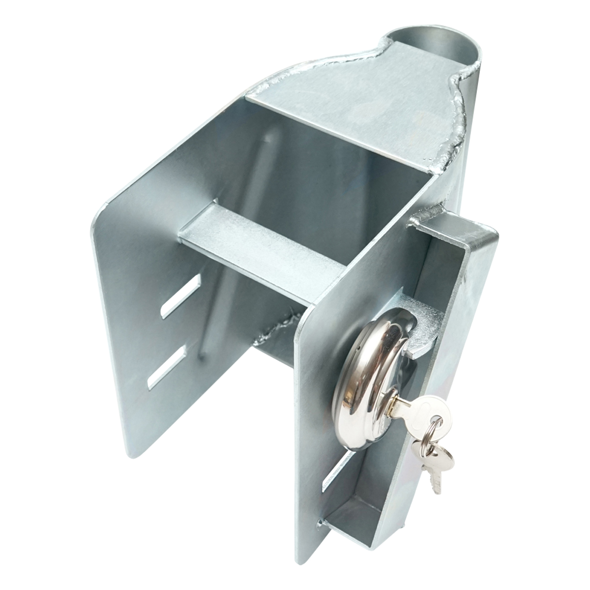Blocaj antifurt metalic inoxidabil cu doua chei, 120x180x220mm pentru cupla remorcare Breckner Germany - imagine 5