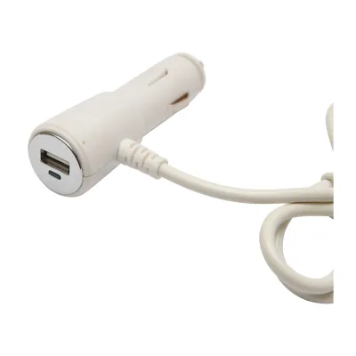 Adaptor bricheta auto tripla 12/24V alb cu intrerupator individual si 1 port USB 5V 2.1A - imagine 8
