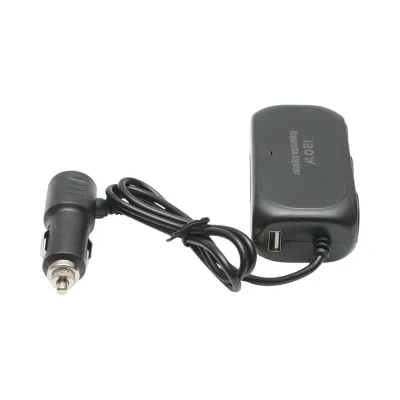 Adaptor bricheta auto tripla 12/24V cu 2 porturi USB 5V/2100mA negru - imagine 4