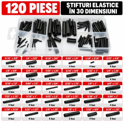 Trusa stifturi elastice 120 piese Breckner Germany - imagine 2