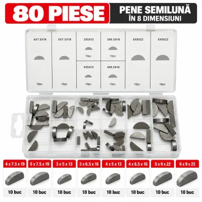 Trusa pene semicerc Woodruff 80 piese Breckner Germany - imagine 2