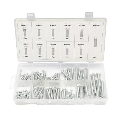 Trusa suruburi metric cu cap hexagonal 125 piese - imagine 2