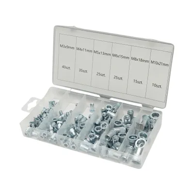Trusa piulite nituibile cu guler din aluminiu 150 piese - imagine 4