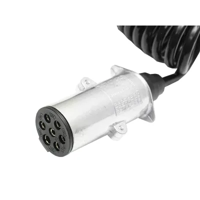 Cablu spiral 2.6m cu 2 stechere mama din metal, 7 pini pentru priza auto remorca Breckner Germany - imagine 3