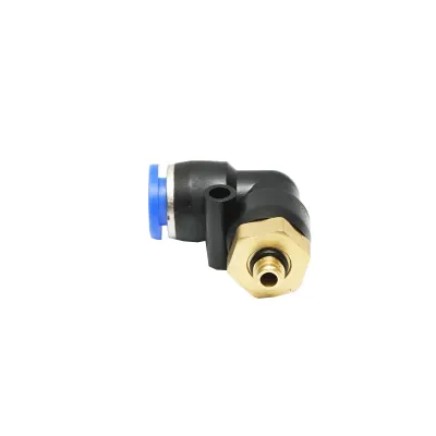 Mufa reductie rapida cotita din plastic pentru furtun fi 8mm si filet metalic M6 - imagine 4