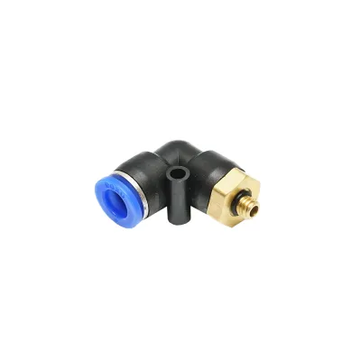 Mufa reductie rapida cotita din plastic pentru furtun fi 8mm si filet metalic M6 - imagine 3