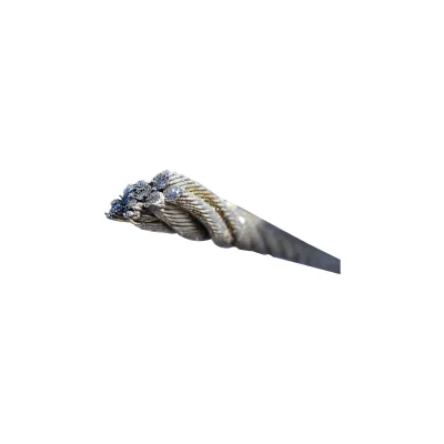Cablu troliu otel 6x25 fi 13mm inima metalica batut 0,95Kg/1m, 600m/rola - imagine 3