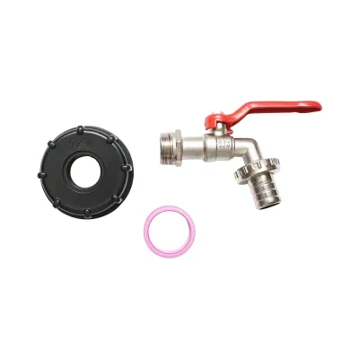 Robinet IBC zinc, adaptor de 2, filet exterior S60x6, duza de 0.75, metal/plastic - imagine 2