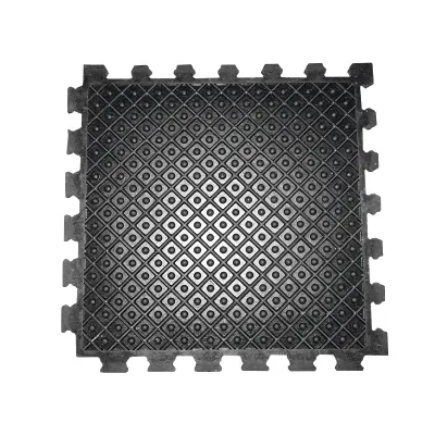 Covor din cauciuc cu striatii interconectabil 100x100x1.8cm pentru asternut odihna bovine - imagine 2