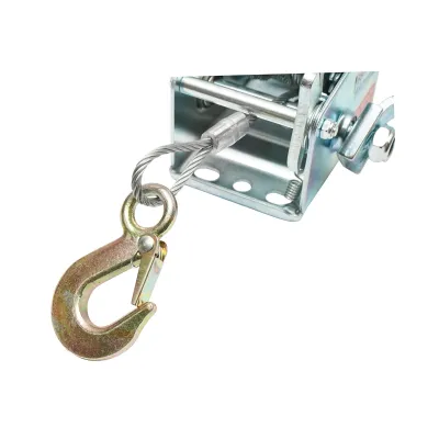 Troliu manual 270Kg cu tambur si cablu grosime 4.5mm, lungime 8m Hoteche - imagine 4
