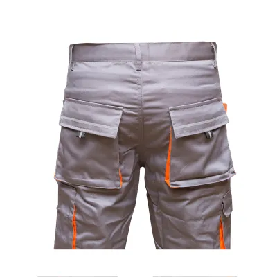 Pantaloni de lucru poliester cu bumbac 235g/m2, gri cu portocaliu marimea 46 Breckner Germany - imagine 6