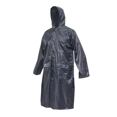 Pelerina cu gluga impermeabila XL din poliester cu membrana PVC fante de aerisire, 2 buzunare si fermoar navy blue Breckner Germany - imagine 2