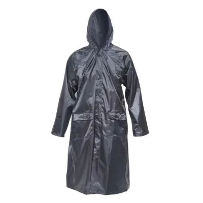 Pelerina cu gluga impermeabila XL din poliester cu membrana PVC fante de aerisire, 2 buzunare si fermoar navy blue Breckner Germany