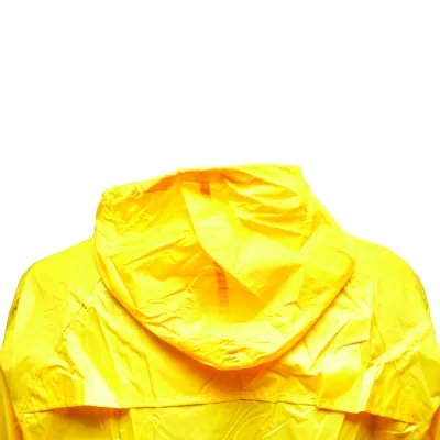 Pelerina cu gluga impermeabila XXL din poliester cu membrana PVC fante de aerisire, 2 buzunare si fermoar galben Breckner Germany	 - imagine 4