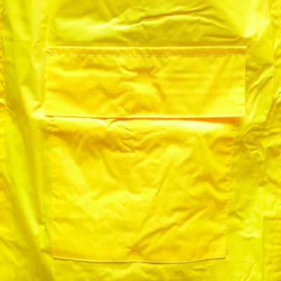 Pelerina cu gluga impermeabila XXL din poliester cu membrana PVC fante de aerisire, 2 buzunare si fermoar galben Breckner Germany	 - imagine 5