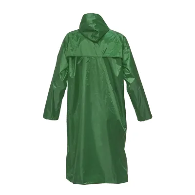 Pelerina cu gluga impermeabila XXL din poliester cu membrana PVC fante de aerisire, 2 buzunare si fermoar verde Breckner Germany - imagine 3
