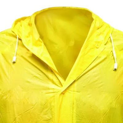 Pelerina cu gluga impermeabila M din PVC, 2 buzunare, inchidere cu capse, galben Breckner Germany - imagine 6
