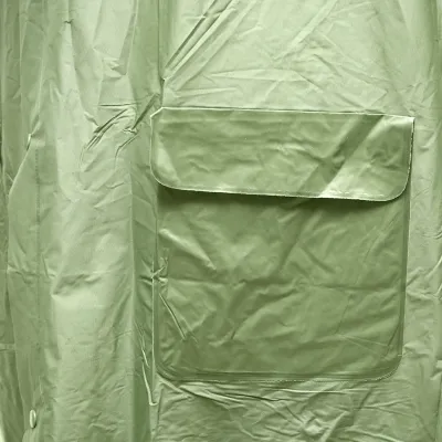 Pelerina cu gluga impermeabila M din PVC, 2 buzunare, inchidere cu capse, verde inchis Breckner Germany - imagine 5