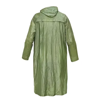 Pelerina cu gluga impermeabila XL din PVC, 2 buzunare, inchidere cu capse, verde inchis Breckner Germany - imagine 3