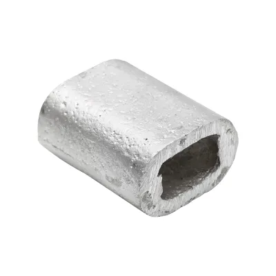Ferula / bucsa de presare din aluminiu pentru cablu troliu 14 mm - imagine 2