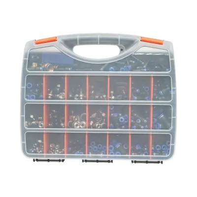 Trusa 242 piese: cleste taiat furtun polyamida, conectori, cuple rapide, mufe furtun aer comprimat Breckner Germany - imagine 6