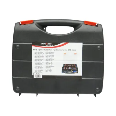 Trusa 242 piese: cleste taiat furtun polyamida, conectori, cuple rapide, mufe furtun aer comprimat Breckner Germany - imagine 7