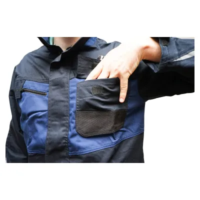 Jacheta de lucru poliester cu bumbac albastru navy XL Breckner Germany - imagine 5
