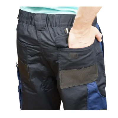 Pantaloni de lucru, poliester cu bumbac, albastru navy, S Breckner Germany - imagine 7