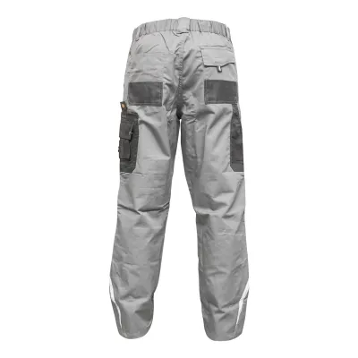Pantaloni de lucru, poliester cu bumbac, gri cu negru, XXL Breckner Germany - imagine 4