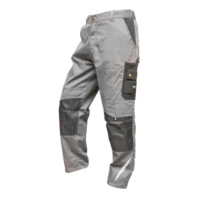 Pantaloni de lucru, poliester cu bumbac, gri cu negru, XXL Breckner Germany - imagine 2