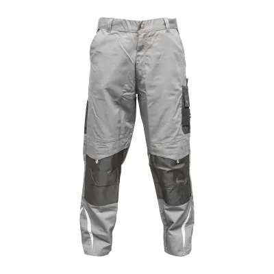 Pantaloni de lucru, poliester cu bumbac, gri cu negru, XXL Breckner Germany