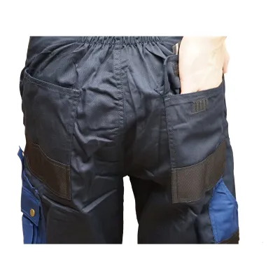 Pantaloni de lucru cu pieptar, salopeta din poliester cu bumbac, albastru navy, L Breckner Germany - imagine 8