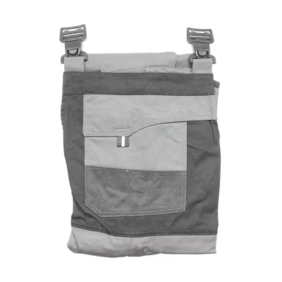 Pantaloni de lucru cu pieptar, salopeta din poliester cu bumbac, gri cu negru, L Breckner Germany - imagine 9