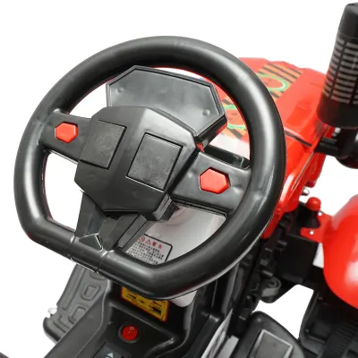 Tractor electric cu remorca si baterie pentru copii, jucarie 3-6 ani Hello Baby - imagine 7