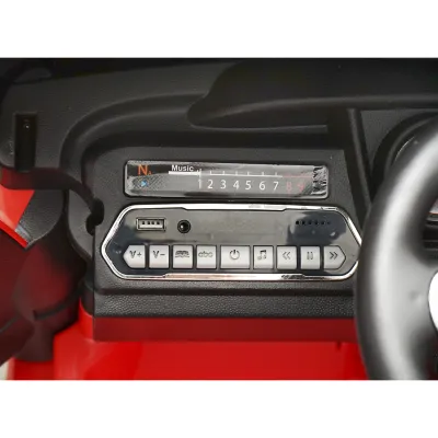 Camion electric rosu cu remorca, acumulator 12V/7Ah si telecomanda JJ2011 pentru copii 3 ani - imagine 5