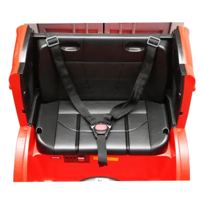Camion electric rosu cu remorca, acumulator 12V/7Ah si telecomanda JJ2011 pentru copii 3 ani - imagine 9