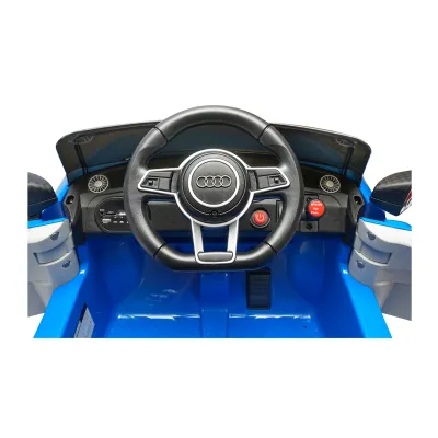 Masinuta electrica cu baterie 6V/4Ah si telecomanda pentru copii Audi TT JE1198 albastra - imagine 7