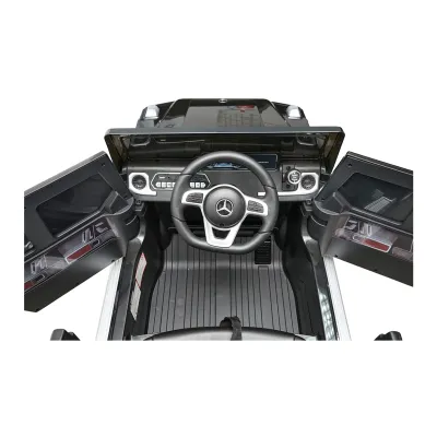 Masinuta electrica cu baterie 6V/7Ah si telecomanda pentru copii Mercedes G500 JJ2077 negru - imagine 9