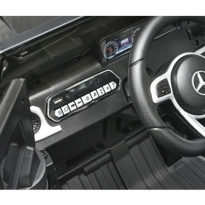 Masinuta electrica cu baterie 6V/7Ah si telecomanda pentru copii Mercedes G500 JJ2077 negru - imagine 11