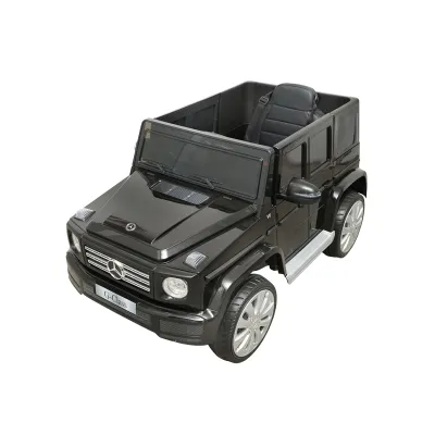 Masinuta electrica cu baterie 6V/7Ah si telecomanda pentru copii Mercedes G500 JJ2077 negru cu scaun piele - imagine 4