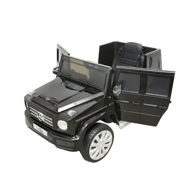 Masinuta electrica cu baterie 6V/7Ah si telecomanda pentru copii Mercedes G500 JJ2077 negru cu scaun piele - imagine 5
